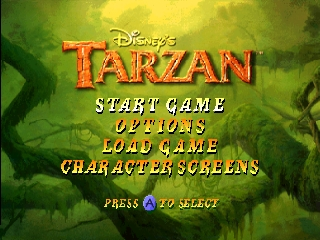 Tarzan (Europe) Title Screen